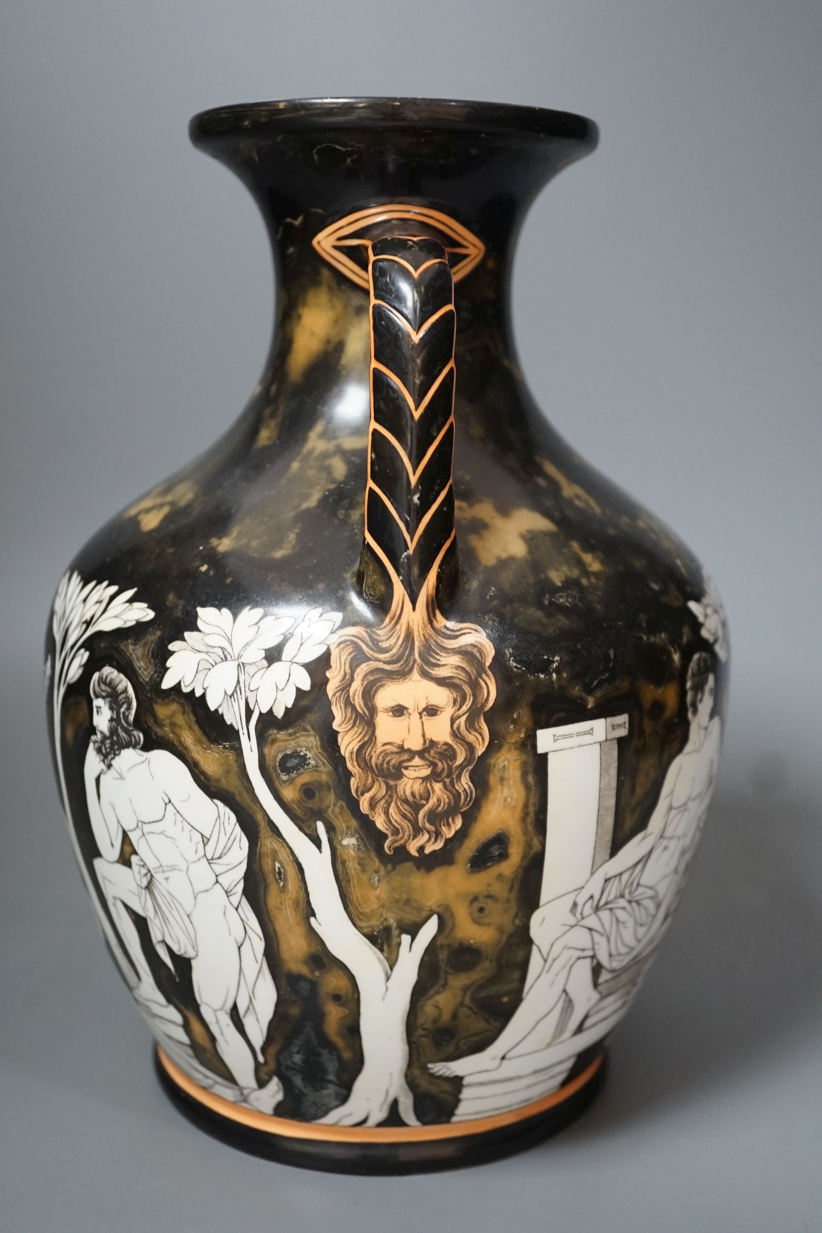 A mid 19th century Samuel Alcock 'Portland' vase 26cm